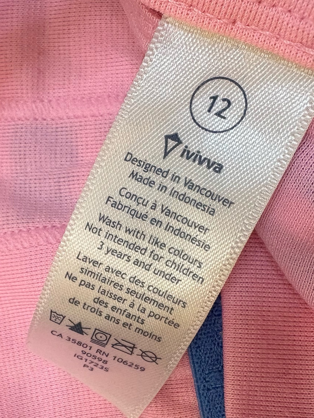 Ivivva by Lululemon Striped Racerback Athletic Tank Top Pink Blue Girls Size 12 - Picture 4 of 7